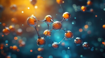 Abstract Molecular Structure - Science Illustration