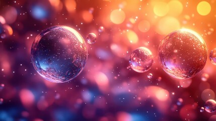dynamic abstract wallpaper featuring colorful bubbles floating against a vivid backdrop creating a sense of motion and energy ideal for a computer desktop setting