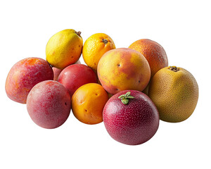 Vibrant Tropical Fruits on transparent background