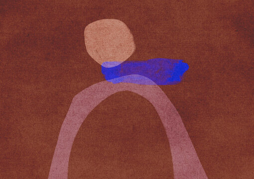 Abstract art minimal brown mocha