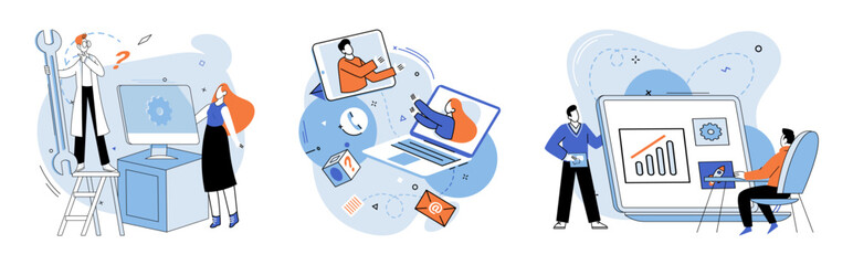 Teamwork vector illustration. Planning is crucial for effective teamwork and successful project execution Teamwork is foundation strong and successful business Innovative ideas drive successful
