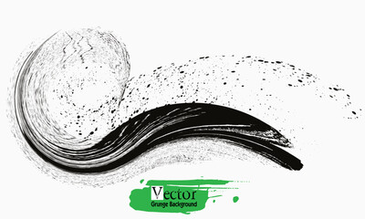 Fototapeta premium paint brush, brush strokes, Black Brush strokes isolated on white background. Brush strokes grunge background. Vector brush stroke texture. Black ink, paint splatter. eps8