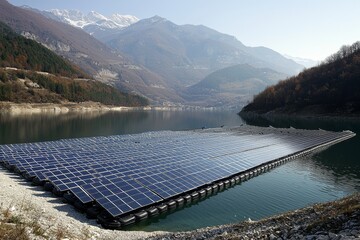 Floating solar power plant utilizing renewable energy