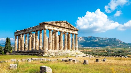 Fototapeta premium Temple of Artemis at Sardeis, The Hellenistic era, in the third century BC, saw the beginning of the temple's construction.