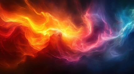 energy waves radiating outward in an abstract background glowing with a spectrum of colors that evoke vitality and movement creating a sense of flow