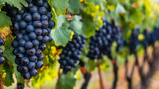 grapes that bear heavy fruit footage