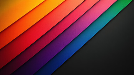 Fototapeta premium Vibrant rainbow gradient colors blend seamlessly on dark background, creating striking visual effect. This colorful overlay evokes sense of joy and creativity