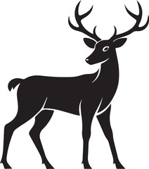 Deer Vector Silhouette illustration Design