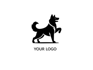 Portrait of a German Shepherd Dog Vector isolated on white and coloring background Dog Silhouettes and dog logo design vector illustration.