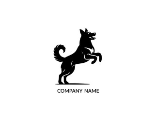 Portrait of a German Shepherd Dog Vector isolated on white and coloring background Dog Silhouettes and dog logo design vector illustration.