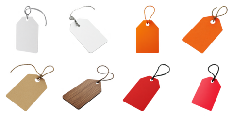 Price tag png isolated object set transparent background for all purpose.