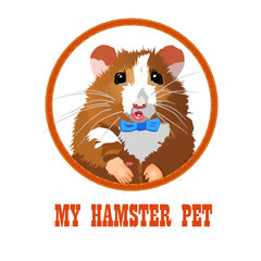 Hamster pet icon. Vector illustration.
