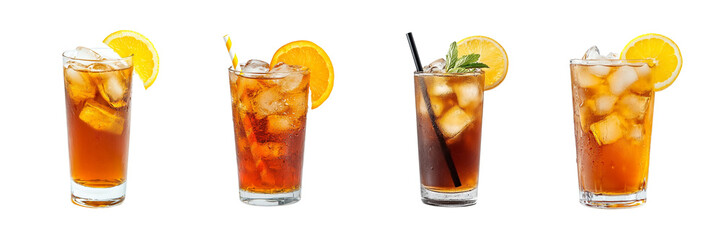  iced tea isolated on white background