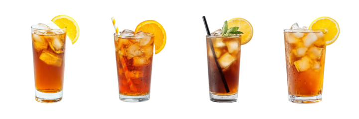  iced tea isolated on white background