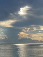 Stormy clouds over the ocean