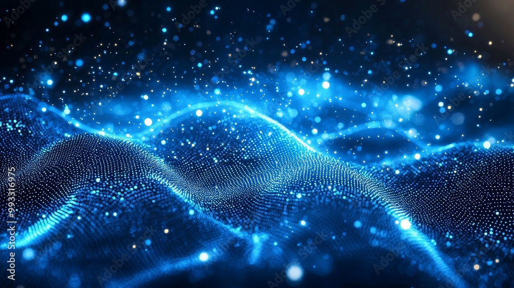 Aufkleber future blockchain technology network hud with chain of blocks and polygon peer-to-peer networks. glo