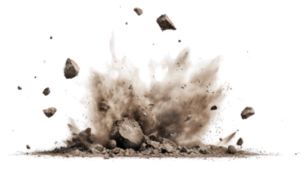PNG Exploding dirt and rocks debris