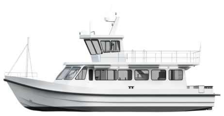 PNG Elegant modern white yacht
