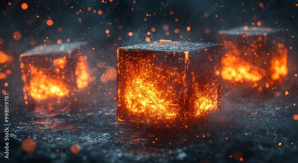 Poster a spark was created inside the blockchain system when two blocks clashed