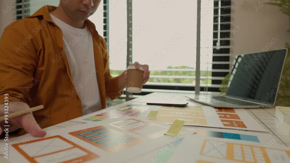 Wall mural web developers are designing the layout of digital products to meet the current people's interests, 