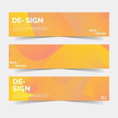 Yellow banner background landscape gradient color