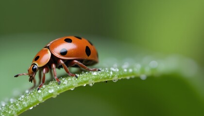 Fototapeta premium ladybird on a leaf