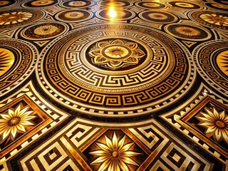 Obraz premium Intricate Greek Patterns and Their Symbolic Meanings in Traditional Art and Design Elements