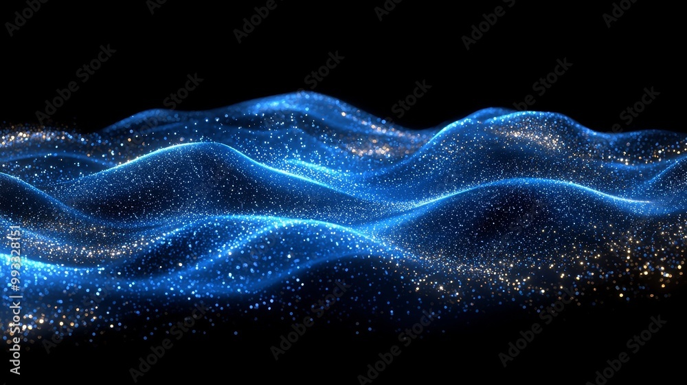 Poster background of data technology on a dark background. abstract background. connecting dots and lines. 
