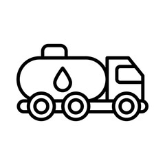 Oil Tanker line icon