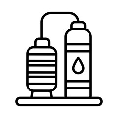 Oil Processing line icon