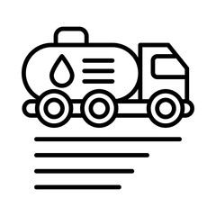 Obraz premium Oil Delivery line icon