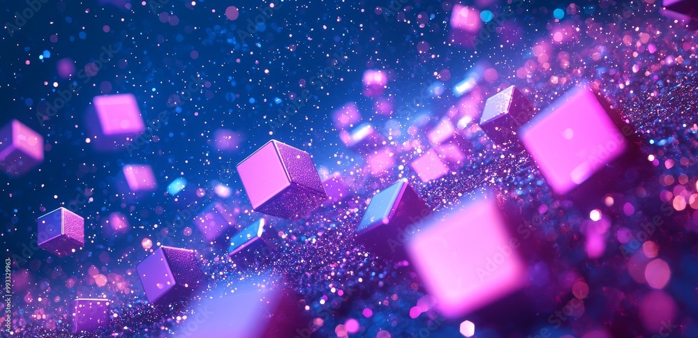 Poster technology using blockchain, large blocks are deconstructed into small cubes