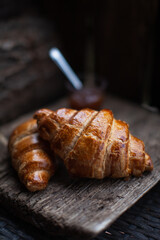 Shiny and crispy croissant