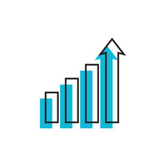 Business arrow up growth trading investment