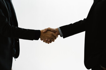 Sealed Deal: A Close-up of Two Businessmen Shaking Hands