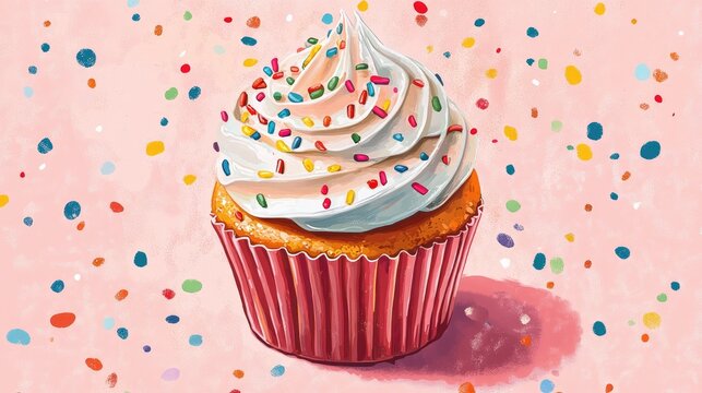 Humorous birthday card featuring a cupcake design and space for personalized text