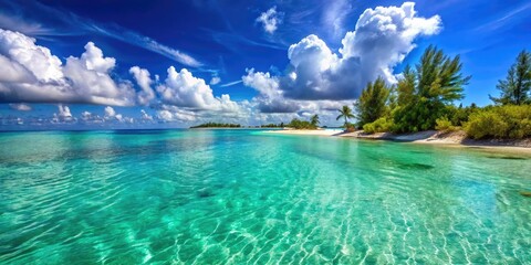 Obraz premium bright blue skies overhead, sugar-white beaches, and crystal-clear waters inviting you to unwind in this tropical paradise.