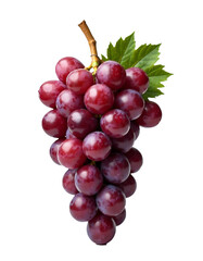 Fototapeta premium Cluster of red grapes with transparent background