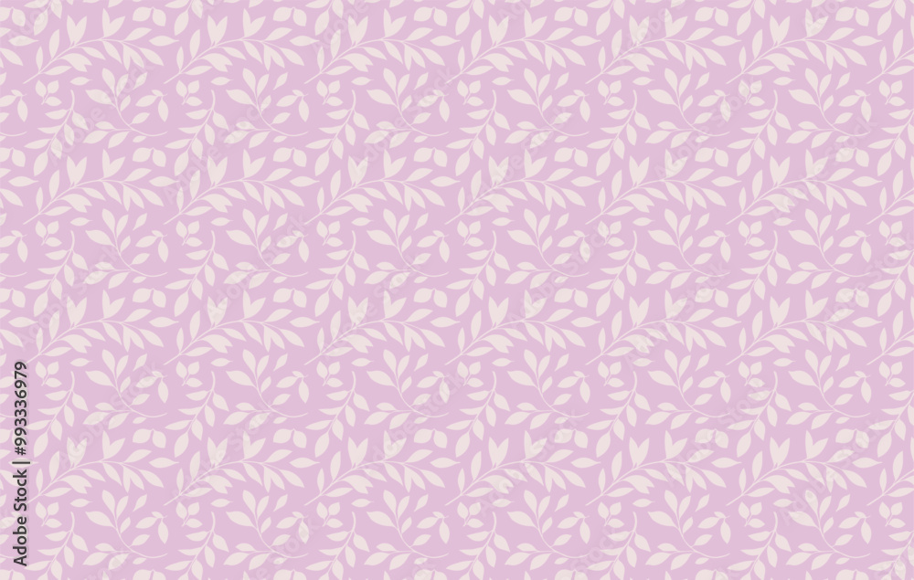 Wall mural leaves seamless vector pattern backdrop. leaf shape pattern wallpaper. leaf shape elements wrapping 