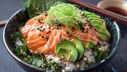 fish with vegetables
sushi with shrimp
salmon and vegetables
salad with salmon