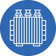 Electric Transformer line circle icon
