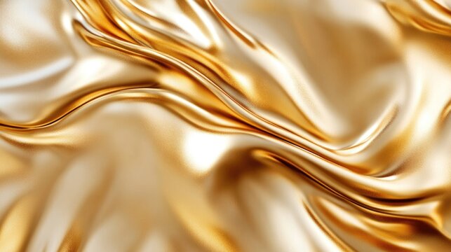 Fototapeta Abstract shiny smooth gold foil metal texture background