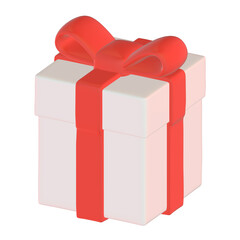 斜め上から見たプレゼントボックスの3Dイラスト1