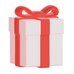 斜め上から見たプレゼントボックスの3Dイラスト3