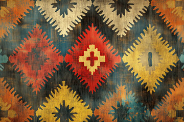Rug texture with ethnic pattern