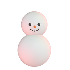 雪だるまの3Dイラスト