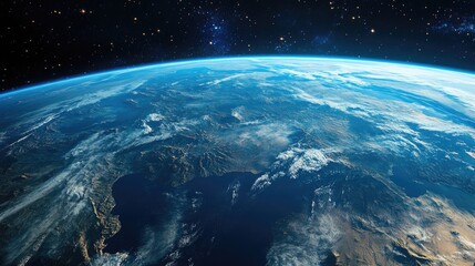 Obraz premium Realistic depiction of Earth s surface as seen from space