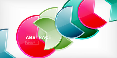 Trendy round shapes with triangular angle design element. Vector Illustration For Wallpaper, Banner, Background, Card, Book Illustration, landing page