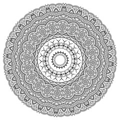 Floral mandala coloring pages