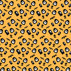 Halloween pattern background vector illustration.